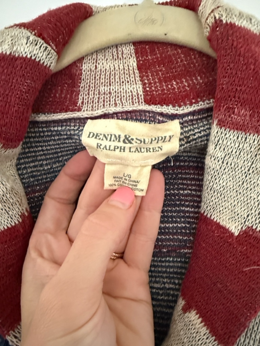 Vintage Vibes Denim & Supply Ralph Lauren American Flag Cardigan πΊπΈ - Picture 2 of 12